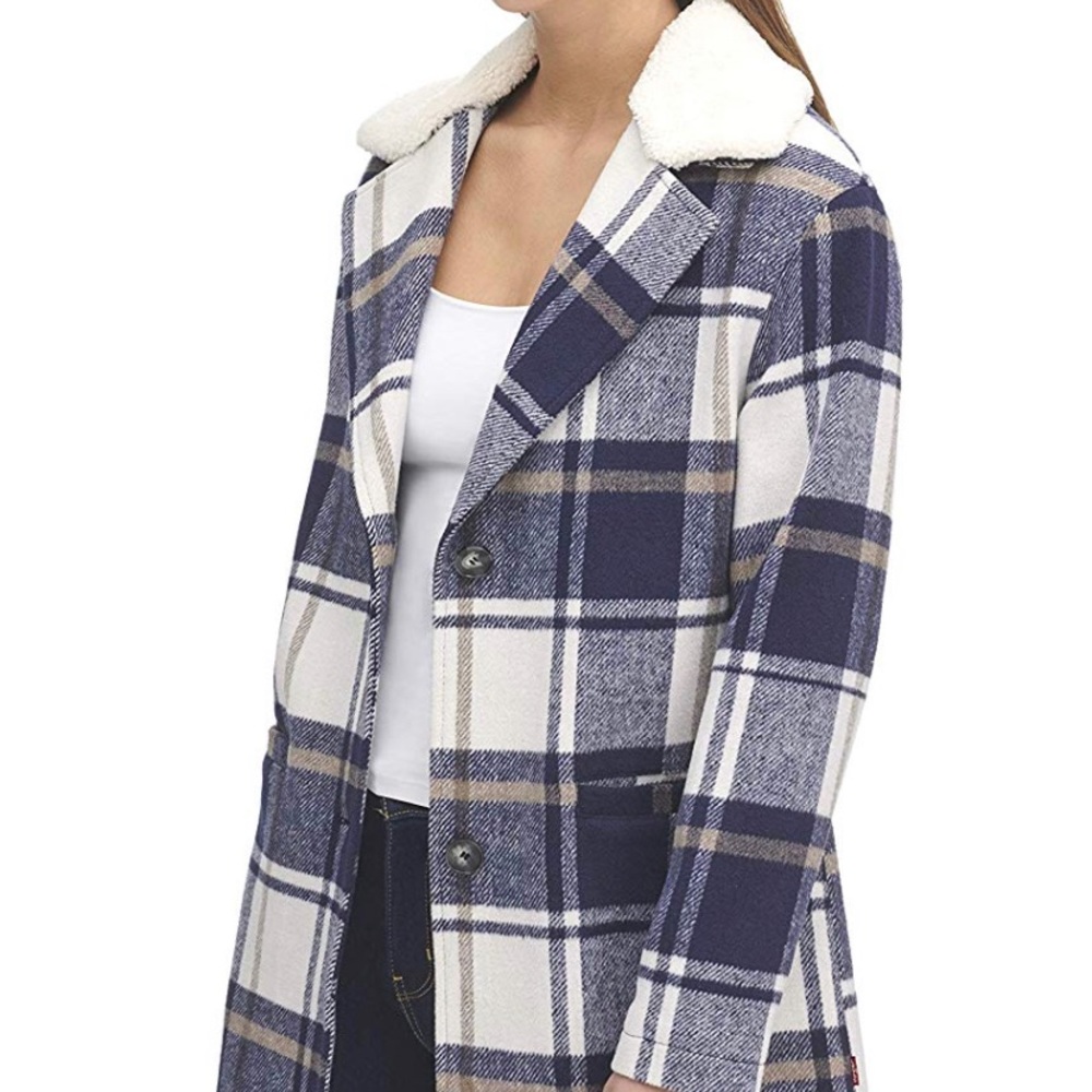 Levi’s Wool blend flannel trench style coat